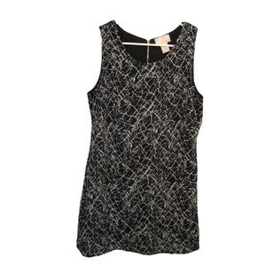 Kenar Sleeveless A-Line Shift Dress Black Gray Electric